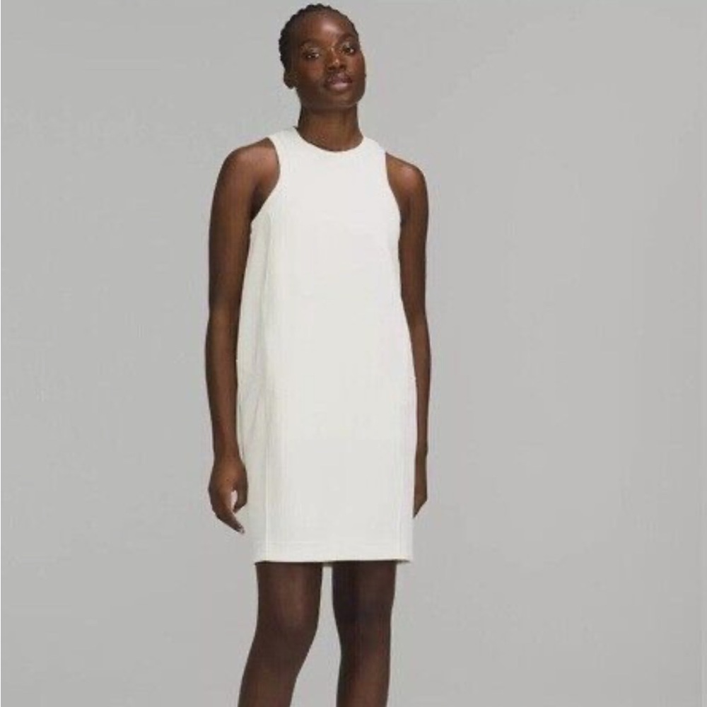 Lululemon Softstreme Back In Action Dress Womens Size 12 Lemon Sorbet NEW
